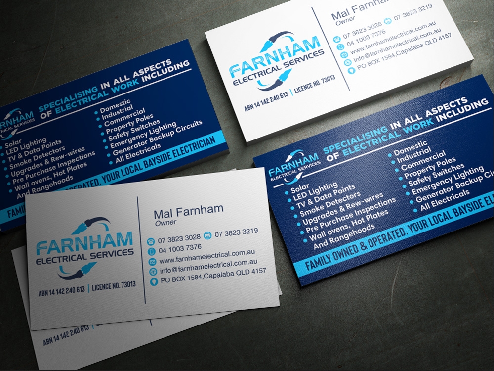 Farnham Electrical Services logo design by Realistis