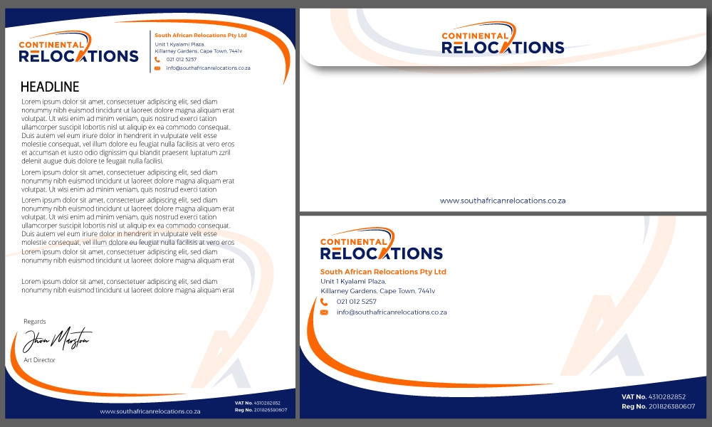 Continental Relocations & South African Relocations logo design by Gelotine