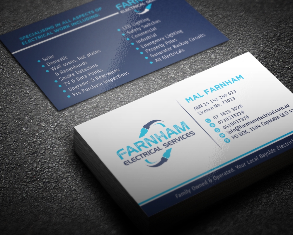 Farnham Electrical Services logo design by Boomstudioz