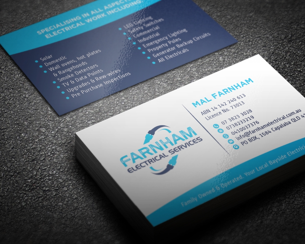 Farnham Electrical Services logo design by Boomstudioz