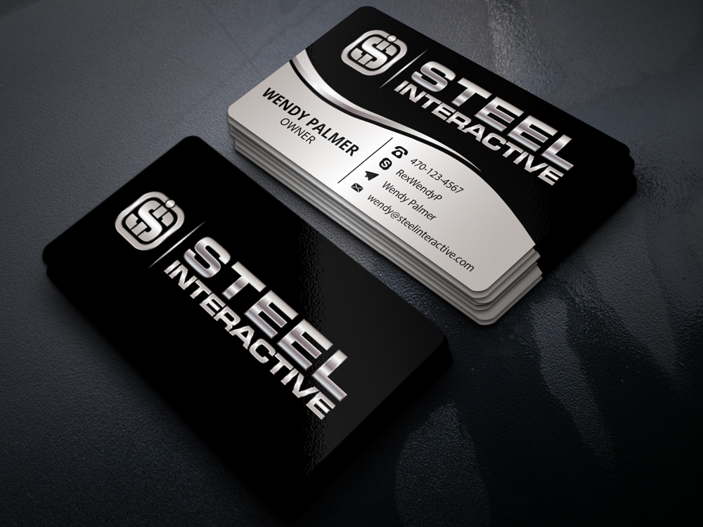 Steel Interactive Inc. logo design by Gelotine