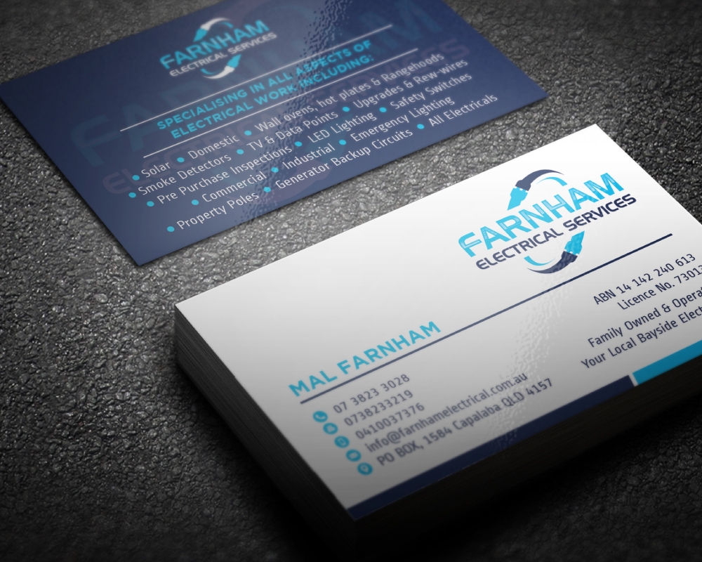 Farnham Electrical Services logo design by Boomstudioz