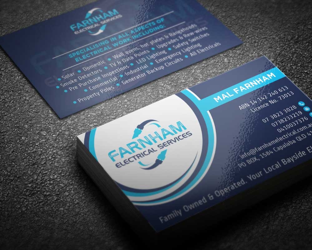 Farnham Electrical Services logo design by Boomstudioz