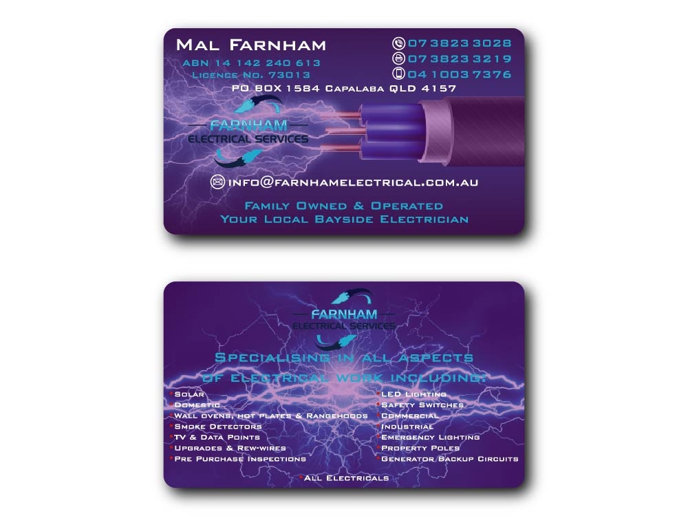 Farnham Electrical Services logo design by bulatITA