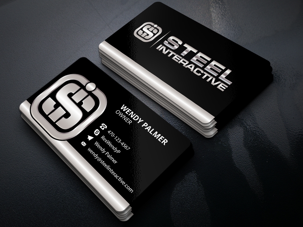 Steel Interactive Inc. logo design by Gelotine
