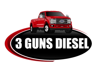 3 Guns Diesel logo design by ElonStark
