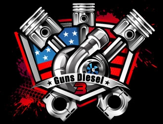 3 Guns Diesel logo design by Suvendu