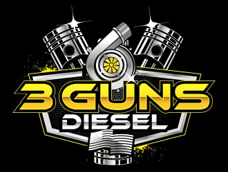 3 Guns Diesel logo design by Suvendu