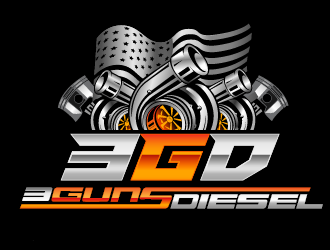 3 Guns Diesel logo design by THOR_