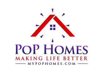 PoP Homes logo design by BeDesign
