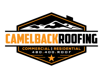 CAMELBACK ROOFING logo design by pencilhand