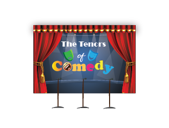 The Tenors of Comedy logo design by pixeldesign