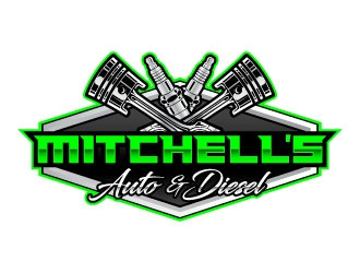 Mitchells Auto & Diesel logo design by daywalker