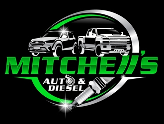 Mitchells Auto & Diesel logo design by DreamLogoDesign