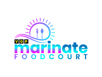 VGP Marinate Foodcourt logo design by fastsev