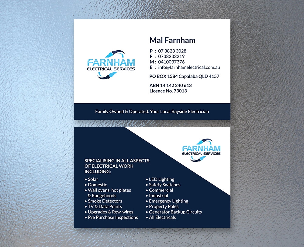 Farnham Electrical Services logo design by fritsB