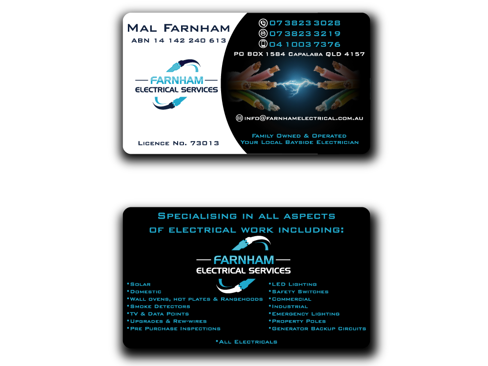 Farnham Electrical Services logo design by bulatITA