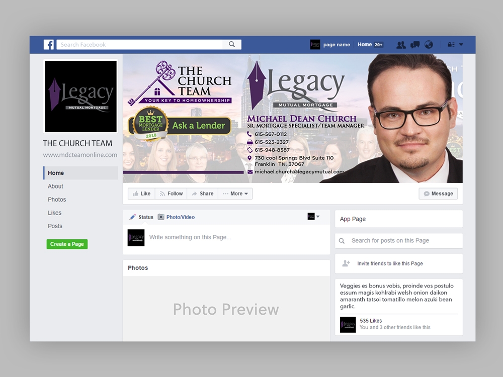 The Church Team Legacy Mutual Mortgage logo design by aRBy