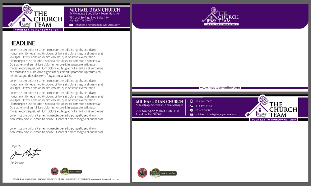 The Church Team Legacy Mutual Mortgage logo design by Gelotine