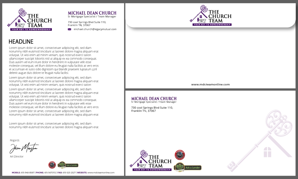 The Church Team Legacy Mutual Mortgage logo design by Gelotine