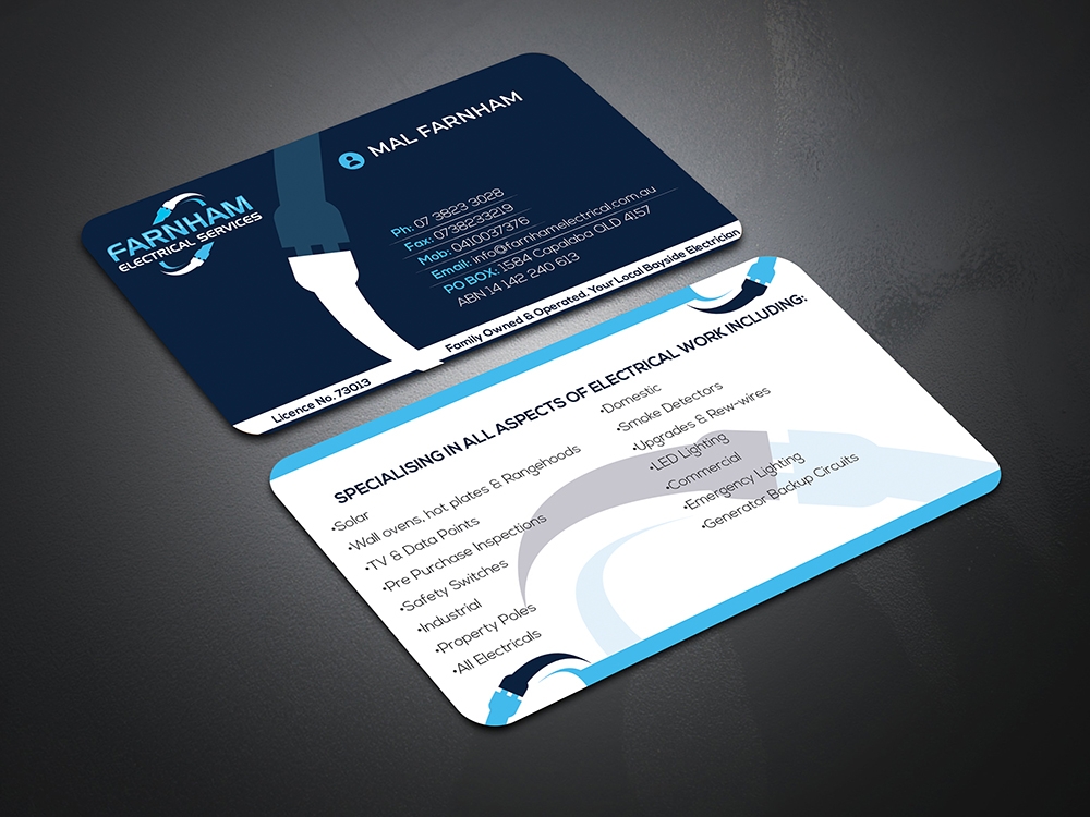 Farnham Electrical Services logo design by fawadyk