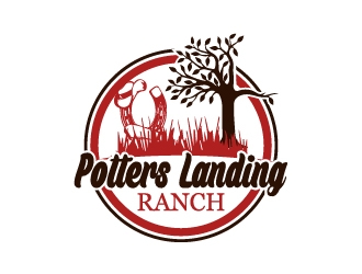 Potters Landing Ranch logo design by fawadyk