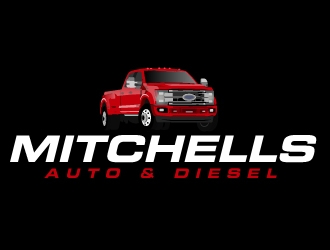 Mitchells Auto & Diesel logo design by ElonStark