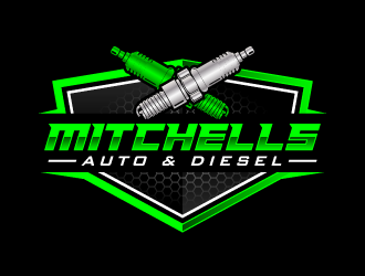 Mitchells Auto & Diesel logo design by pencilhand