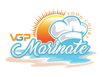 VGP Marinate Foodcourt logo design by Upoops
