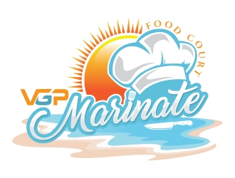 VGP Marinate Foodcourt logo design by Upoops
