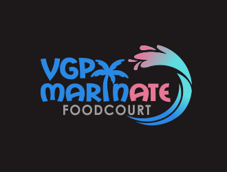 VGP Marinate Foodcourt logo design by YONK