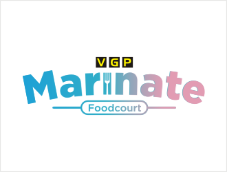 VGP Marinate Foodcourt logo design by bunda_shaquilla