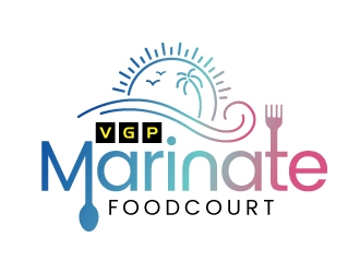 VGP Marinate Foodcourt logo design by REDCROW