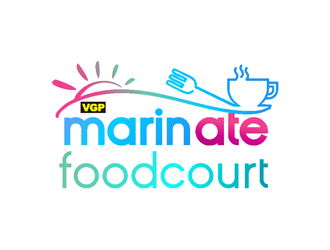 VGP Marinate Foodcourt logo design by coco