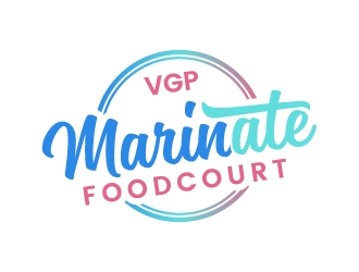 VGP Marinate Foodcourt logo design by LogOExperT