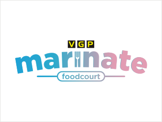 VGP Marinate Foodcourt logo design by bunda_shaquilla
