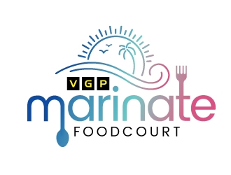 VGP Marinate Foodcourt logo design by REDCROW