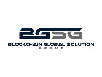 blockchain global solution group logo design by maserik