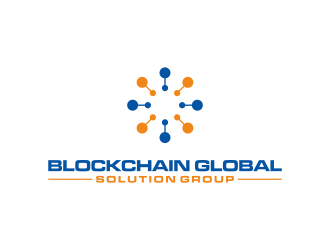 blockchain global solution group logo design by RIANW
