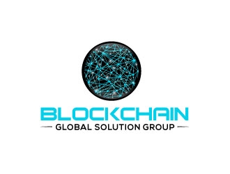 blockchain global solution group logo design by KDesigns