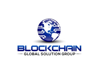 blockchain global solution group logo design by karjen