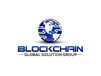 blockchain global solution group logo design by KDesigns