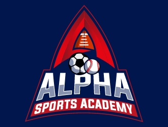 Alpha Sports Academy  logo design by MUSANG