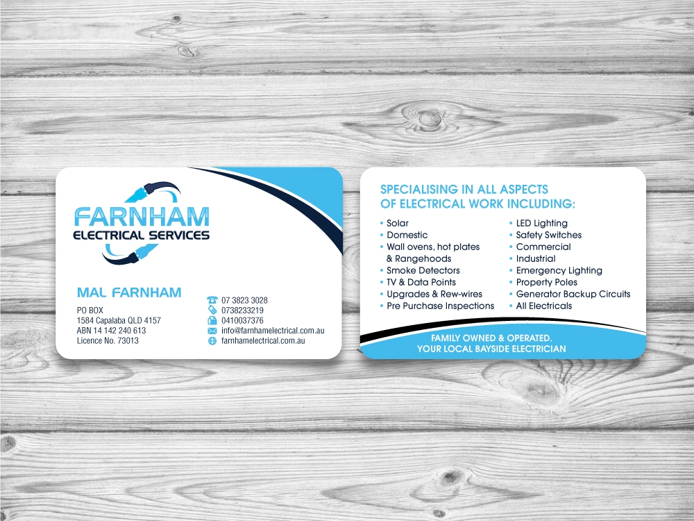 Farnham Electrical Services logo design by jaize