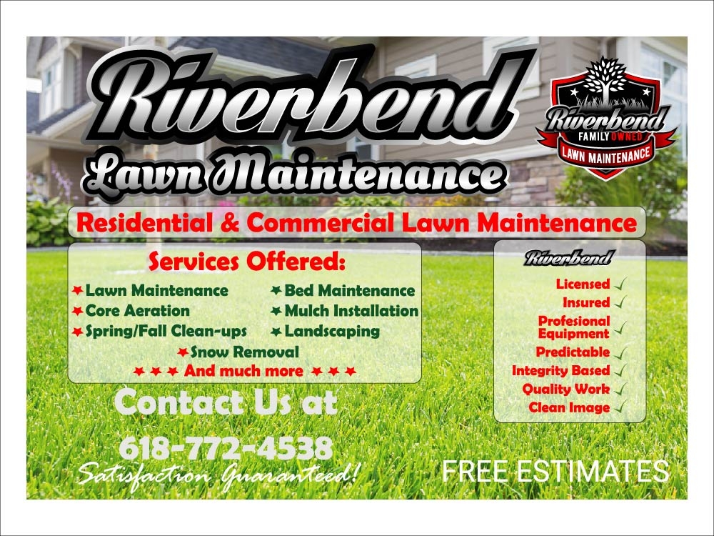 Riverbend Lawn Maintenance  logo design by bulatITA