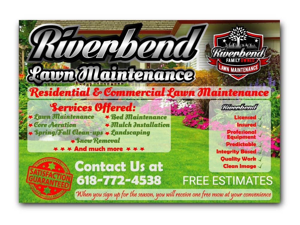 Riverbend Lawn Maintenance  logo design by bulatITA