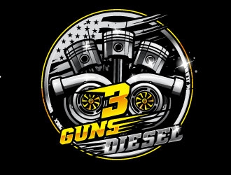3 Guns Diesel logo design by jishu