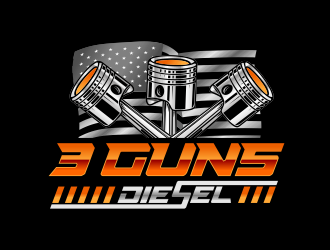 3 Guns Diesel logo design by nandoxraf