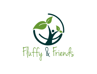 Fluffy and Friends logo design by Gwerth
