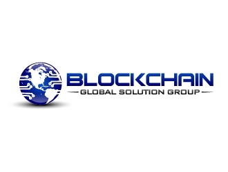 blockchain global solution group logo design by KDesigns